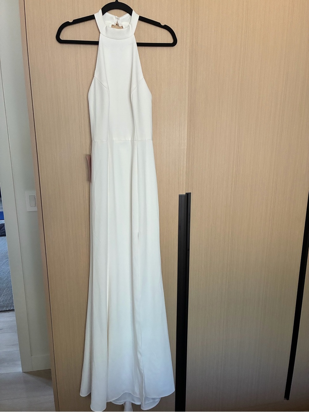 BHLDN White Halter-Style Maxi Gown